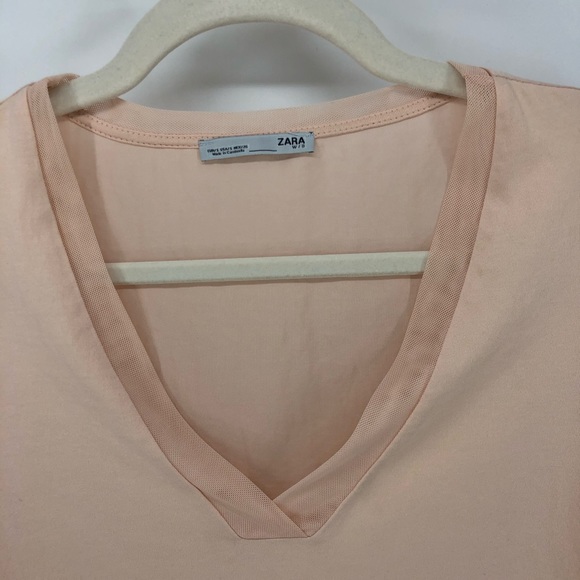 CLEARANCE 5 for $20 SALE Zara v-neck t-shirt with high-low hem | S - Picture 2 of 7